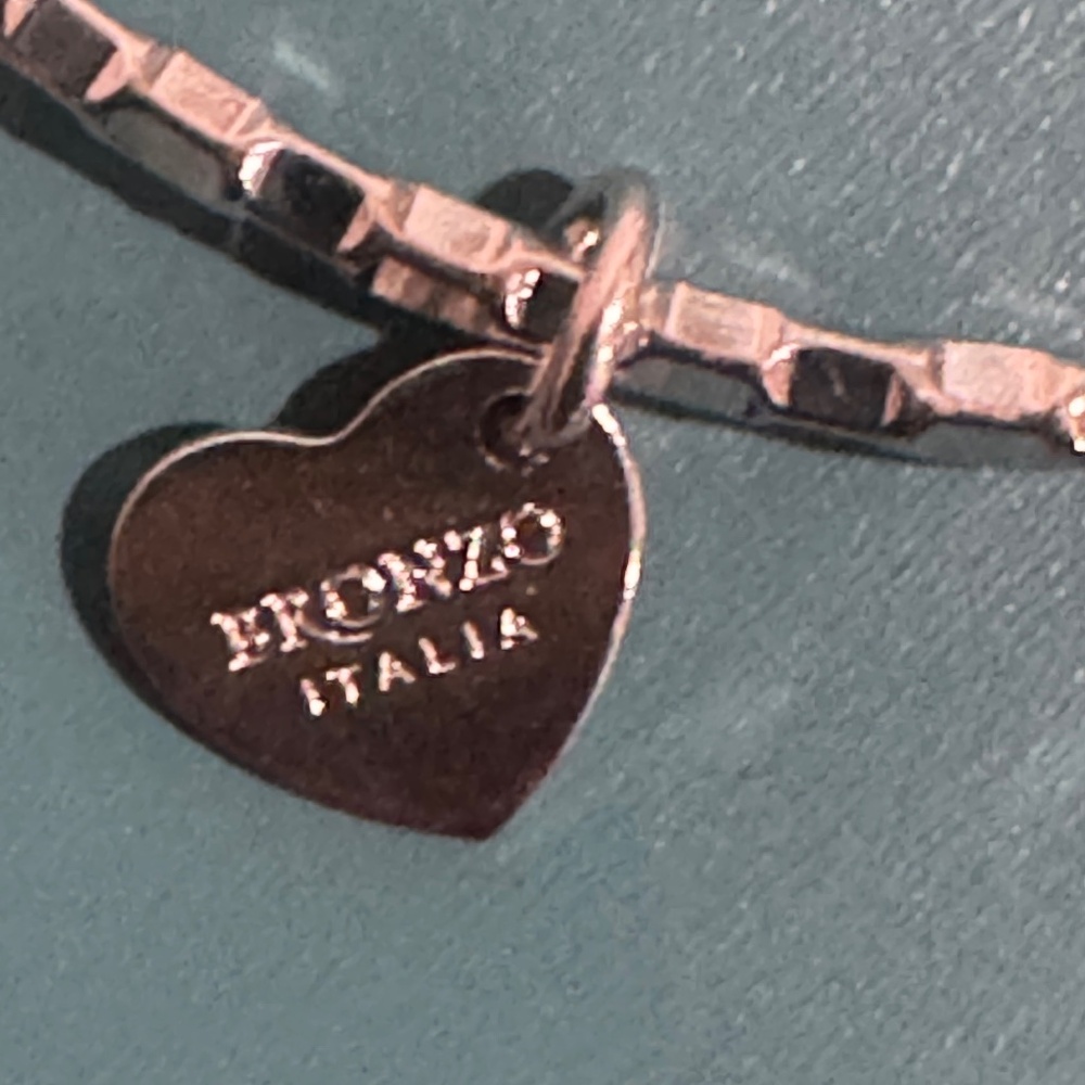 Milor Italy Textured Bracelet Bangles- Bronze Set of 8